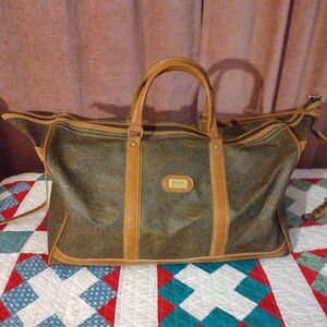 Vintage i Santi Italian leather luggage bag